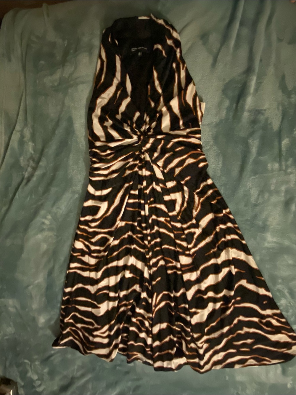 Jones New York Tiger-Print halter Dress